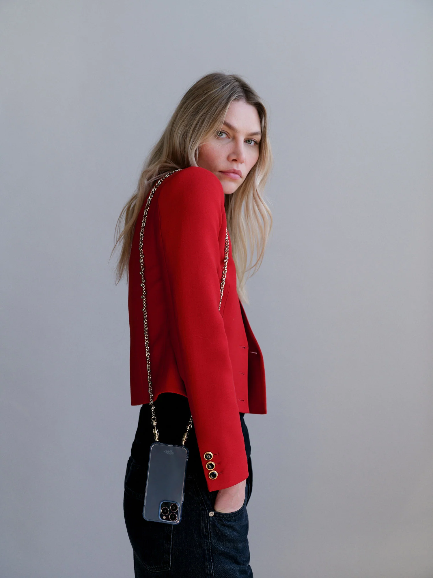 Pierced Curb Chain Crossbody - Image 3