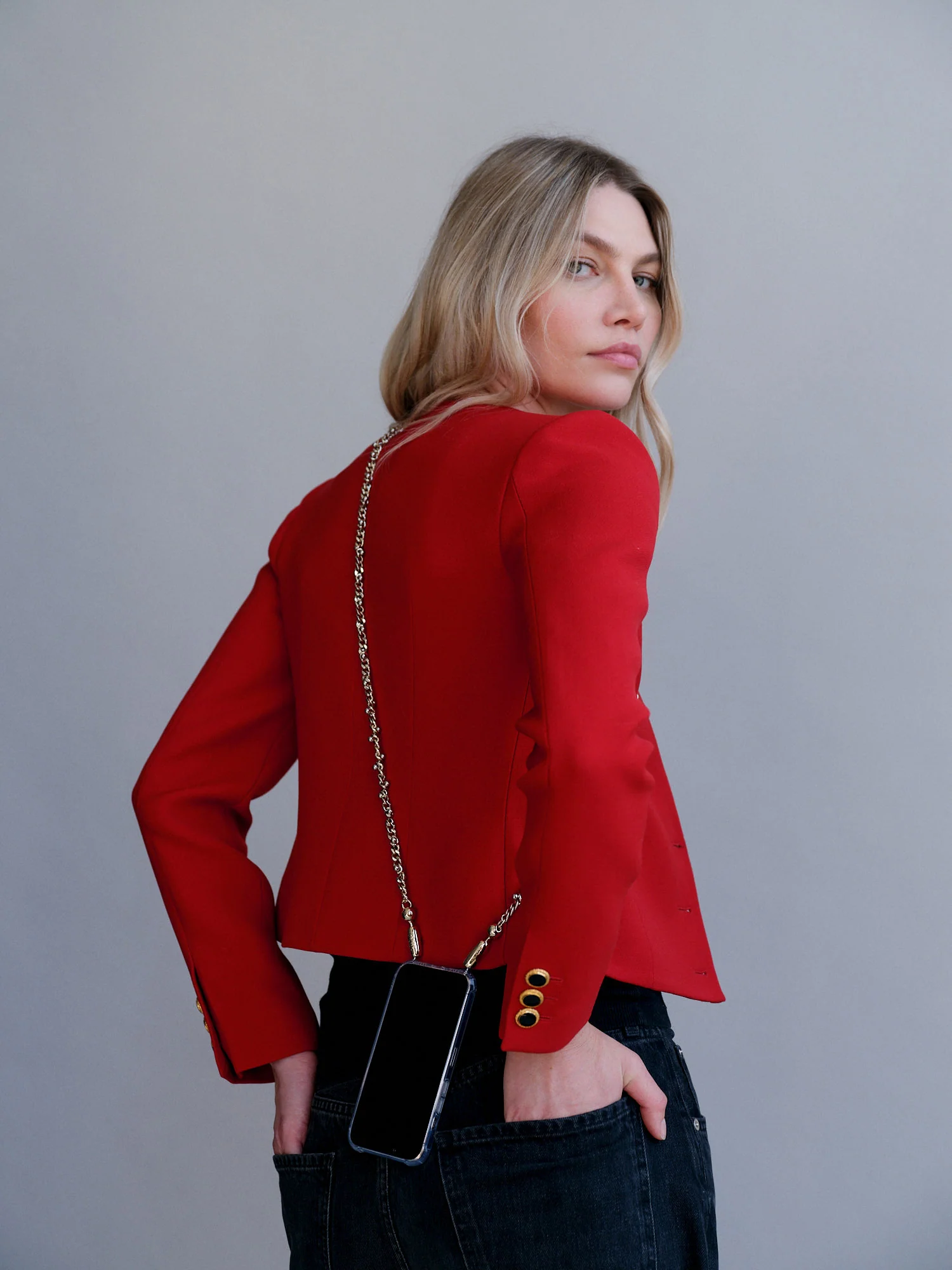 Pierced Curb Chain Crossbody - Image 6